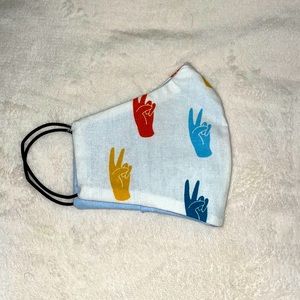 peace sign fabric face mask